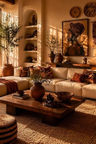Afro Bohemian Living Room Ideas: Cozy Earthy Decor & Modern Boho Interior Design. Eftelt Home Decoration