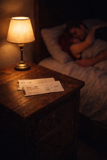 Pasajes en mesa de noche