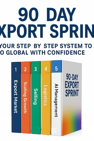 a book cover with the words,'90 days of exporting the world 'by Amine HBI