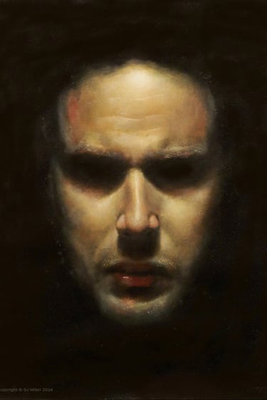 Face in shadow © SJ Miller 2024
