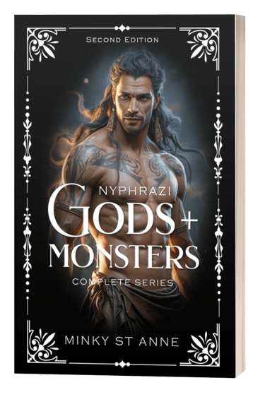 Nyphrazi Gods + Monsters paperback which features all 7 parts of this series