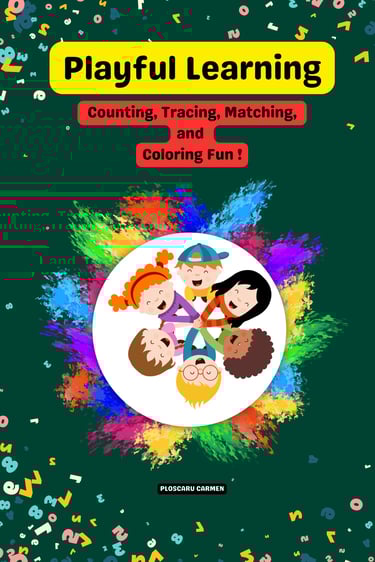  Playful Learning - Counting , Tracing , matching , coloring .book kids, eternalsoulwriter.com