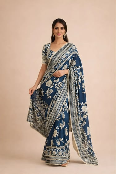 Aasmani Noor Parsi Saree