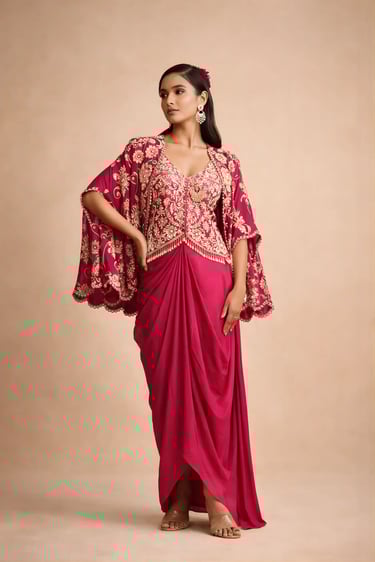 Cape and Drape Skirt Set