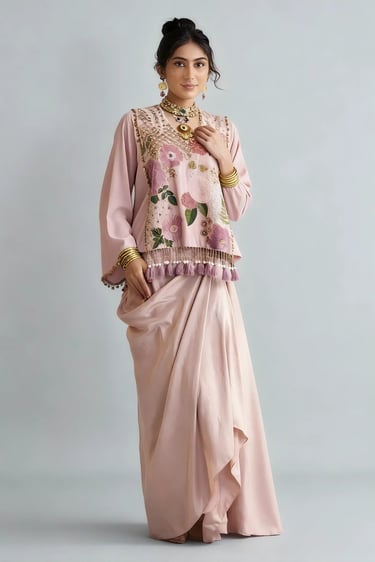 Gardenia Cape & Drape Skirt