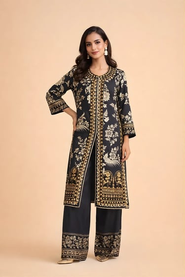 Long Jacket Pant Set