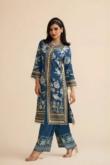 Long Jacket Pant Set