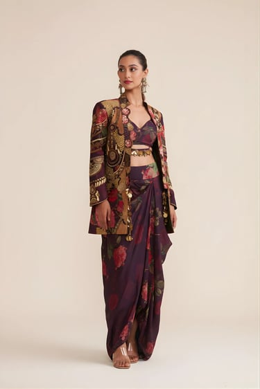 Long Jacket Skirt Set