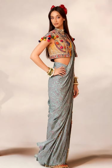 Waist Coat and Saree Set