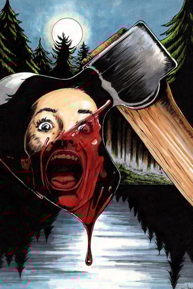 Commission for retro 80's Horror  book cover