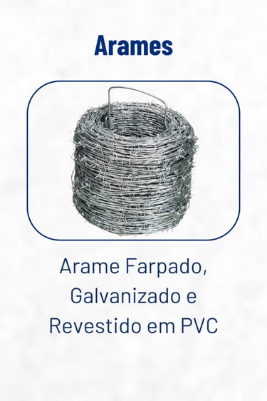 Arames - Foto de Arame farpado - Arame Farpado, Galvanizado e Revestido em PVC