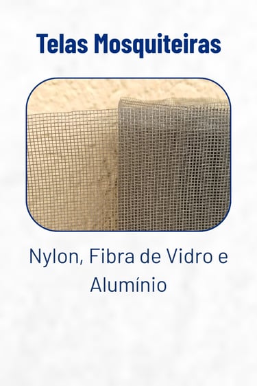 Telas Mosquiteiras - Foto de tela mosquiteira - Nylon, Fibra de Vidro e Alumínio