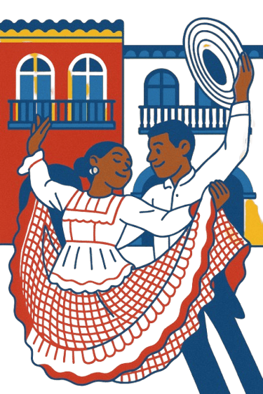 an image of a Cumbia music dancers