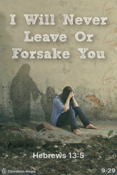 I Will Never Leave Or Forsake You