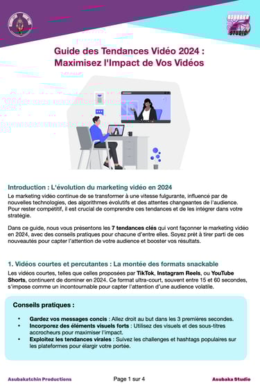 Guide : Tendances vidéo 2024