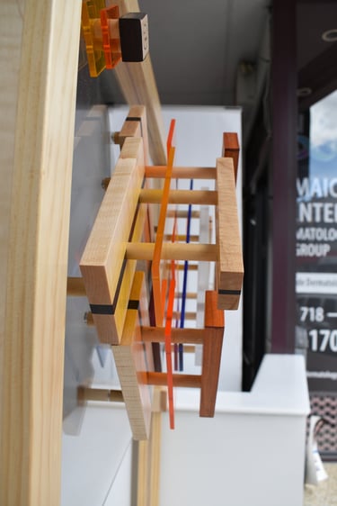 INFINITY store front side view pic-3 sided frame-richWOODart.com-40"x48"-46 lbs.+ 