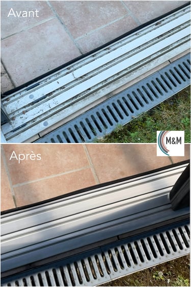 avant - après nettoyage de véranda bihorel par m&m services pro rouen