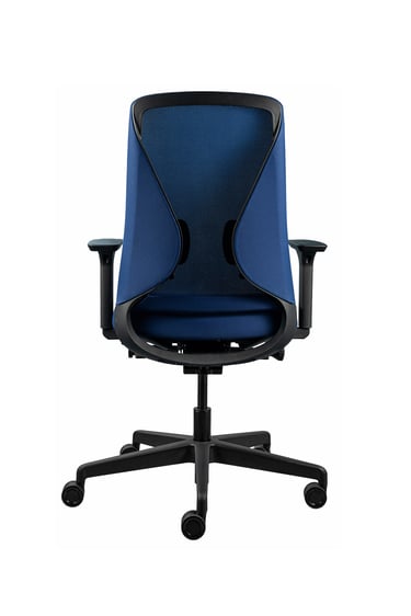T150 task chair with dual-lumbar mesh back – rear view of ergonomic support design