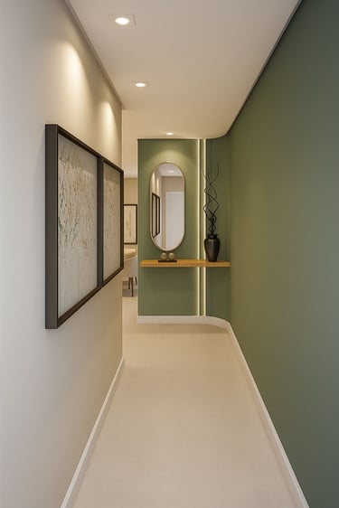 Hall moderno - Milena Spindler arquitetura
