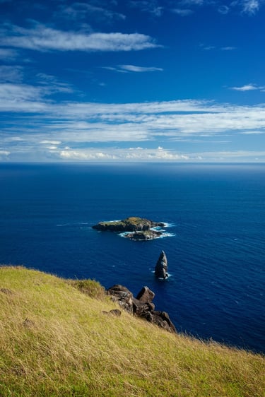 Ilot Moto Nui sur l'île de Pâques au Chili