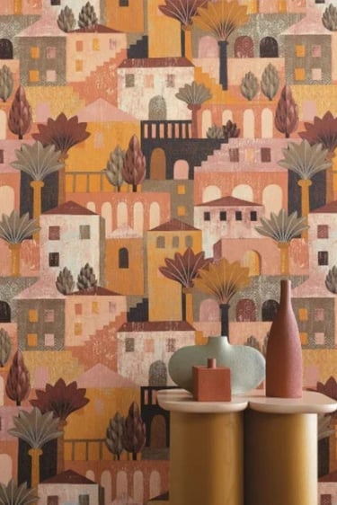collection papier peint aventura maison casamence maisons multicolores