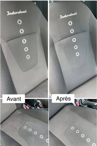 Nettoyage en profondeur de siège de voiture ford avec shampouineuse m&m services pro rouen