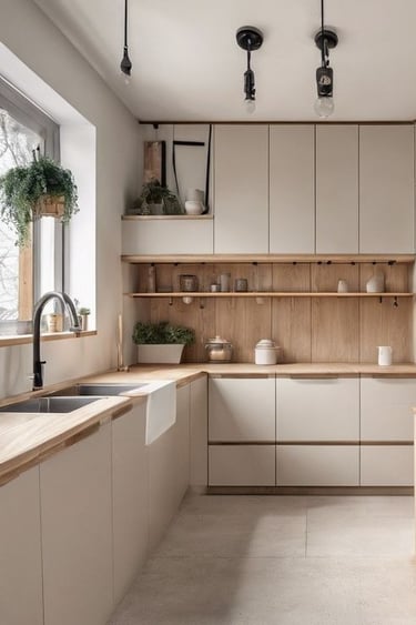 Tezgâh üstü aydınlatmalı mutfak tasarımı uygulaması