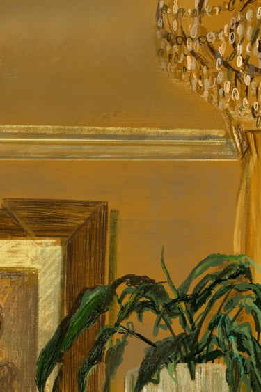 Digital drawing: Marbella hotel bedroom