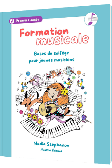 a book with a picture of a girl playing guitar