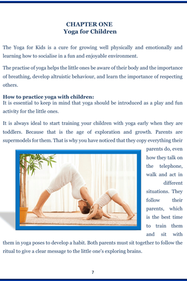 Book page of a childrens yoga book