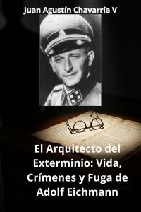 Retrato de Eichmann en uniforme nazi junto a libro abierto, símbolo de memoria histórica y crímenes 