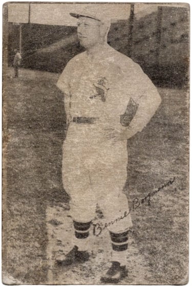 1940 Hughes Frozen Confections Bennie Borgmann Sacramento Solons Card (Basketball HOF)