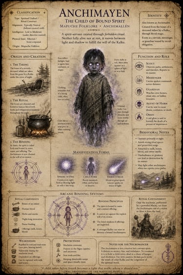 Anchimayen Mapuche Folklore Infographic