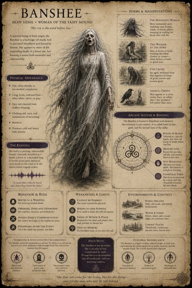 Banshee of Irish and Scottish Folklore Infographic