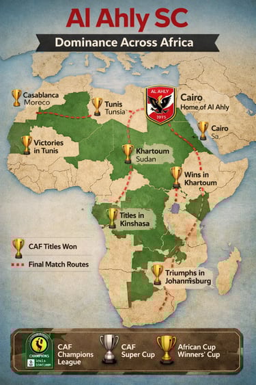 al ahly s african dominance map