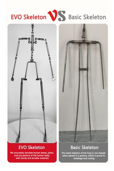 comparatif squelette articulé pour poupée adulte