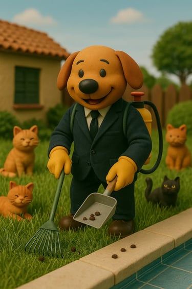 Service LVSC de nettoyage des zones extérieures fréquentées par les chats