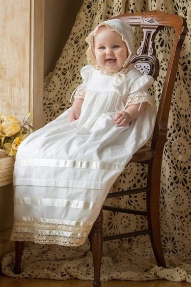 white christening gown