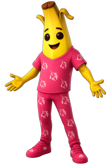 a banana banana peeler wearing a pink pajamas
