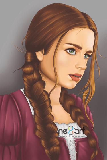 Detailed portrait of a beautiful female character for author's book, fantasy (FMC)