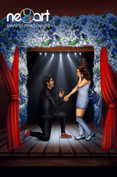 proposal scene illustration for fantasy books
