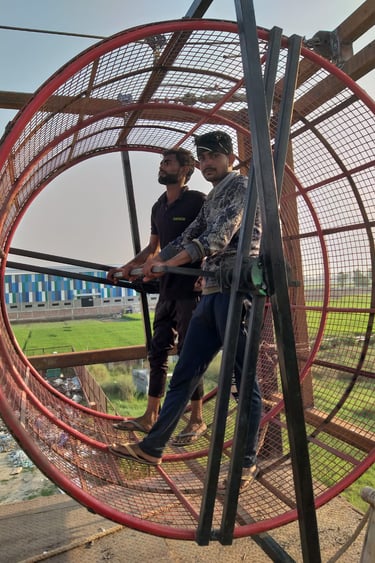 zip line gear hamsters wheel adventure 