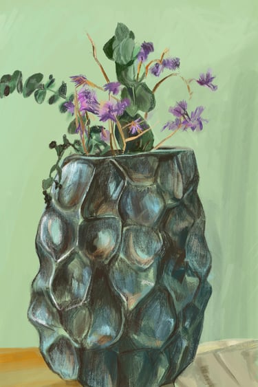 Hotel vase - digital postcard