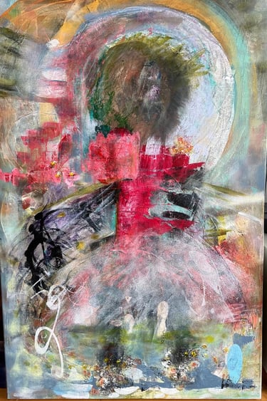 swan lake  acrylic on canvas, — Nikki Kelly