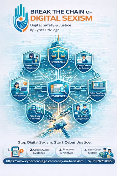 I Say No To Sexism Digital Safety, Evidence Cyber Justice Initiative By Cyber Privilege Private Cyber Forensics 8977308555