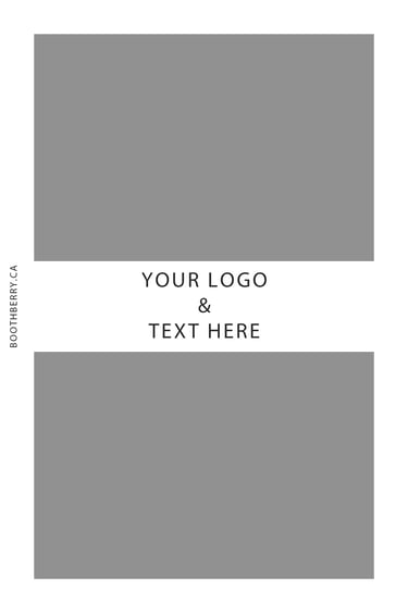 print layout with 2 photos and design on the center