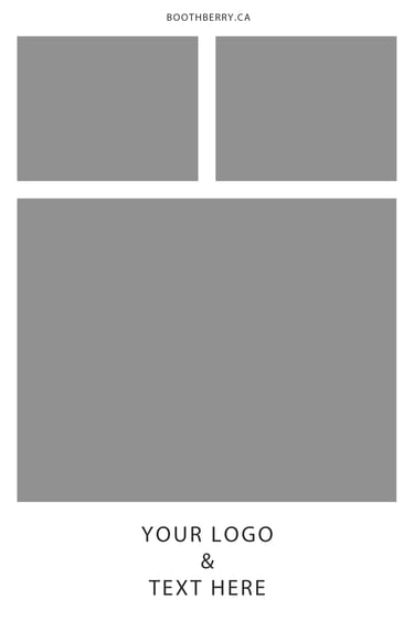 print layout with 3 photos and design on the bottom