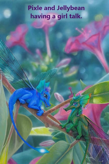 Bug dragons having a girly chat