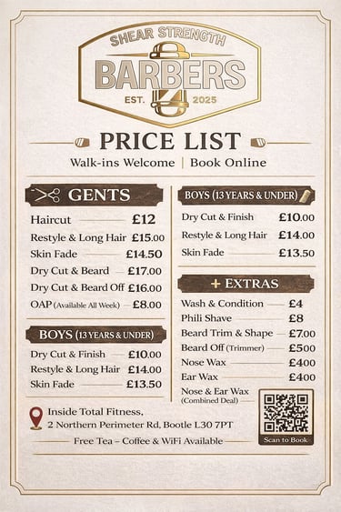 Price list 