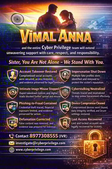 Vimal Anna by G Vimal Kumar CTO Cyber Privilege CSR Ver 2.8 8977308555